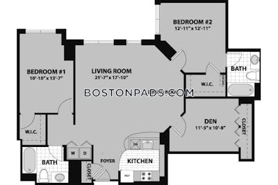 Waltham Apartment for rent 2 Bedrooms 2 Baths - $3,127