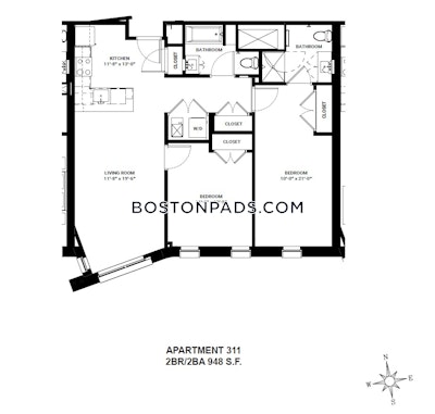 Allston Apartment for rent 2 Bedrooms 2 Baths Boston - $4,800 No Fee