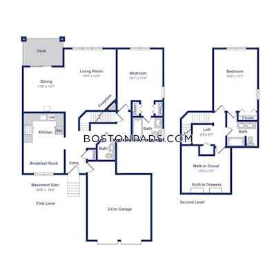 Waltham Apartment for rent 2 Bedrooms 2 Baths - $3,095
